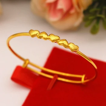 Тонкий женский браслет-бижутерия из настоящего 18-каратного золота с сердечком/бабочкой/ цветочным дизайном, красивый подарок