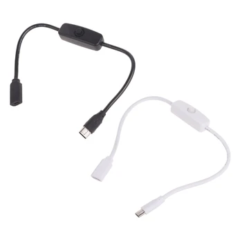 Удлинительный кабель USB-C типа C от мужчины к женщине с переключателем включения/выключения для Raspberry Pi 4 Android Оптом и в розницу