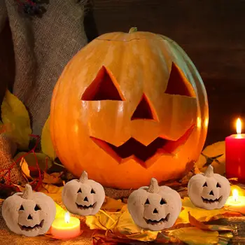 Украшение из тыквы на Хэллоуин, Прочное керамическое украшение из тыквы для костра для домашней вечеринки, фестиваля Хэллоуина, Керамический Череп