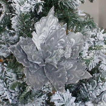 Украшение Рождественской елки Новогодний подарок Искусственный цветок 1ШТ искусственные Рождественские цветы