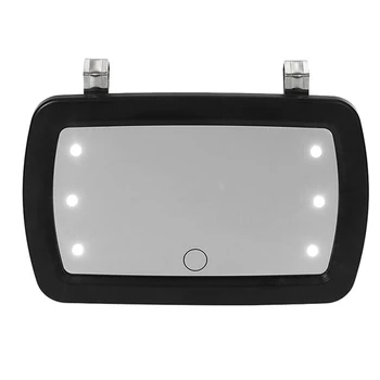 Универсальное светодиодное зеркало в салоне автомобиля с сенсорным переключателем Зеркало для макияжа Солнцезащитный козырек Высокий