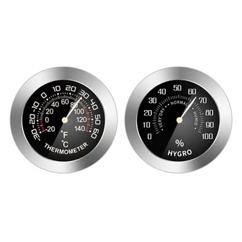 Универсальный автомобильный термометр/гигрометр с металлическим аналоговым механическим циферблатом, измеритель влажности и температуры, прямая поставка