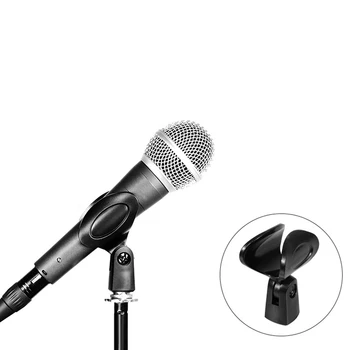 Универсальный зажим для микрофона 1шт С адаптером для держателя микрофона Shure Ручной Беспроводной/проводной микрофон с поворотным зажимом для подставки