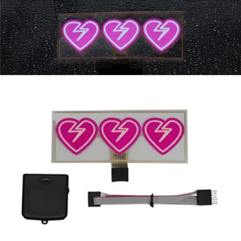 Универсальный логотип Broken Heart Love Панель свечения окна автомобиля Электрическая Наклейка габаритного фонаря Мигающая светодиодная наклейка