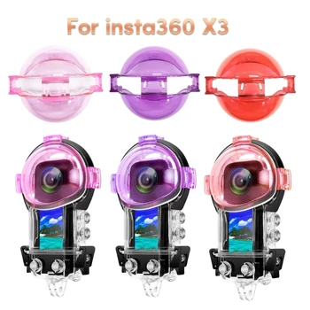 Фильтр объектива ABS для 360 раковин для дайвинга Красный/ розовый/ пурпурный Водонепроницаемый корпус