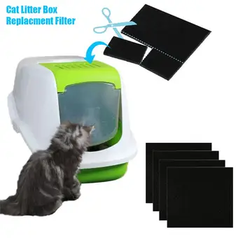 Фильтры для кошачьего туалета Фильтровальный лист Мешок с древесным углем Высокоэффективный угольный фильтр Хлопок для кошачьего туалета Котята