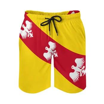 Флаг Лотарингии Аниме CausalCute Регулируемый Шнурок Дышащие Быстросохнущие Мужские Пляжные шорты Баскетбольные Свободные Стрейчевые Мужские шорты