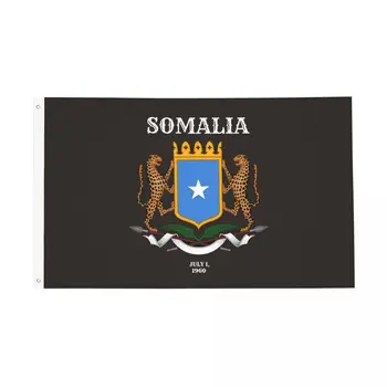 Флаги Сомали Двусторонний Баннер для помещений и улицы Флаг Сомали Всепогодное Подвесное украшение 3x5 ФУТОВ