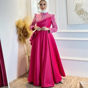 ФЛОРИН ТУЛИРЕЙН, Саудовская Аравия, Фиолетовое вечернее платье трапециевидной формы с круглым вырезом, расшитое блестками, коктейльное платье для выпускного вечера для сексуальных женщин