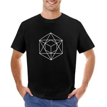 футболка с многоугольной геометрической композицией, Короткая футболка, топы больших размеров, футболка на заказ, мужские футболки fruit of the loom.