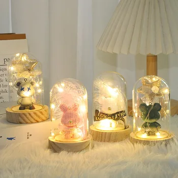 Цветочный Ночник Милая Креативная Теплая Кровать В Спальне Лазерный Проектор Лампа Для Сна Детские Игрушки Настольное Украшение PZ-474
