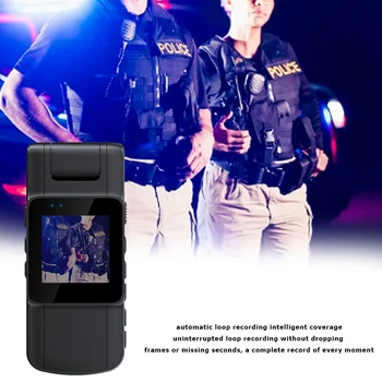 Цифровой видеомагнитофон Полицейская камера ночного видения 1080P HD Мини-камера для ношения на теле, Wi-Fi Угол обзора 120 градусов, встроенный микрофон для циклической записи