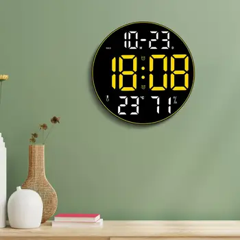 Цифровые Настенные Часы 12 дюймов СВЕТОДИОДНЫЕ Настенные Настольные Часы для Домашнего Кабинета Гостиничного Зала