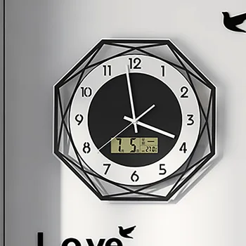 Черные Современные Настенные Часы Бесплатная Доставка Большой Размер Стекла Скандинавское Украшение Настенные Часы Гостиная Минималистичный Reloj Pared Home Decor
