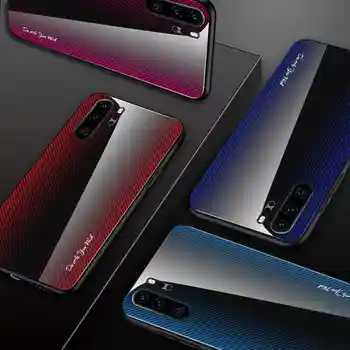 Чехол Для телефона с Градиентной полосой Для Huawei Honor X40 Play 6TPro 5TPro 4Pro Защитный Чехол Из Закаленного Стекла Для Honor X20SE V30Pro