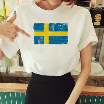 Шведская футболка женская harajuku Y2K, футболка с героями комиксов для девочек