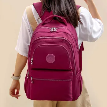Школьные сумки для студенток, женский повседневный рюкзак для ноутбука большой емкости, женские водонепроницаемые Оксфордские дорожные рюкзаки Mochila