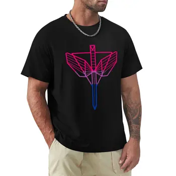 Щит ангела - футболка для бисексуалов, новая версия футболки, короткая футболка, мужская одежда.
