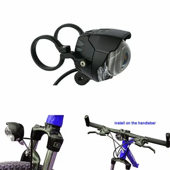 Электровелосипед DC12-80V Светодиодный головной фонарь, передняя вилка, лампа на руле, рожок для скутера с кронштейном, интерфейс SM, высококачественный пластик