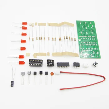 Электронные игральные кости NE555 CD4017 DIY kit 5 мм Красный светодиод 4,5-5 В ICSK057A Electronic Fun электроника своими руками