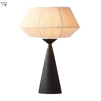 Японская дизайнерская минималистичная настольная лампа из массива дерева для гостиной/модельного оформления спальни, прикроватной тумбочки, выставочного зала отеля, кабинета