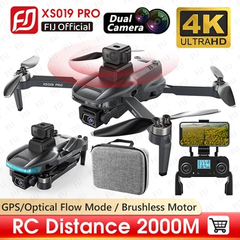 ​XS019 PRO Drone 4K Профессиональная HD Двойная Камера 360 Обход препятствий Бесщеточный Квадрокоптер FPV 5G WIFI GPS Dron VS L900 SE MAX