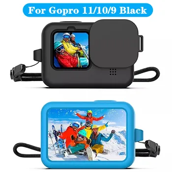 Для Gopro Hero 11 9 черный мягкий силиконовый чехол для Go pro Hero 10 Силиконовый защитный чехол с полным покрытием Аксессуары для камеры