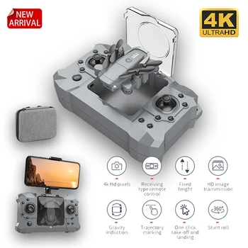 Мини-дрон с профессиональной HD-камерой 4K, Wifi FPV, складной Дрон-квадрокоптер с возвратом одной клавишей, вращающийся на 360 градусов радиоуправляемый вертолет, детские игрушки